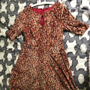 ModCloth Velvet floral dress
